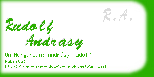 rudolf andrasy business card